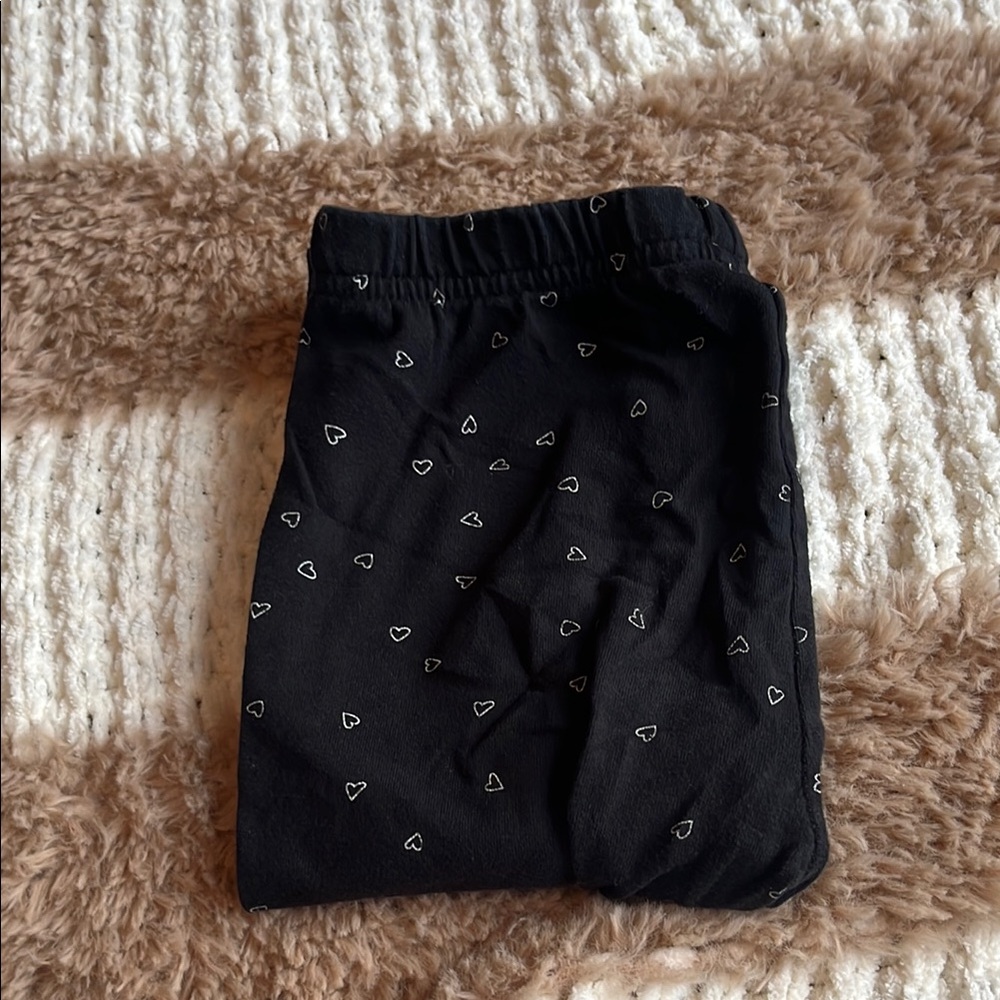 Black Heart Patterned legging for kids